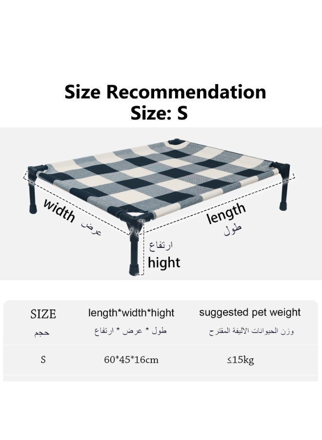 Elevated Dog Bed for Small and Medium-Sized Dog, Breathable Cooling Raised Dog Cot Metal Frame, No-Slip Feet, Dog Camping Bed Small Pet Bed for Indoor/Outdoor - Image 4